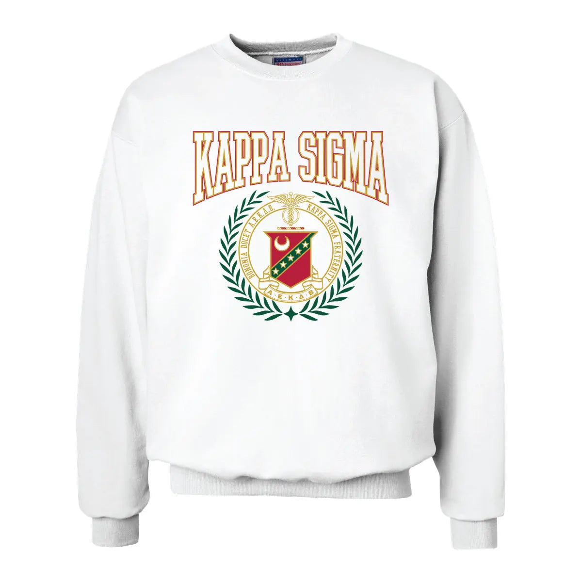 Kappa Sig White Retro Crest Crewneck - Kappa Sigma Official Store