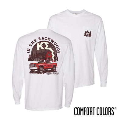New! Kappa Sig Comfort Colors Country Roads Long Sleeve Tee
