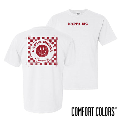 Kappa Sig Comfort Colors Retro Smiley Short Sleeve Tee