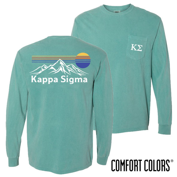 Kappa Sig Retro Mountain Comfort Colors Tee