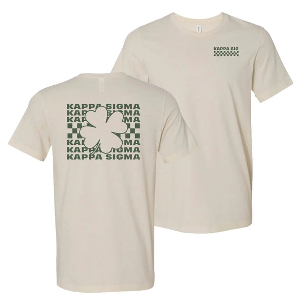 Kappa Sig Natural Clover Checker Short Sleeve Tee