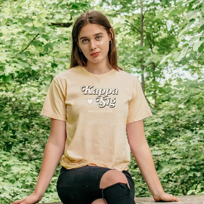 Kappa Sig Comfort Colors Retro Sweetheart Tee - Kappa Sigma Official Store