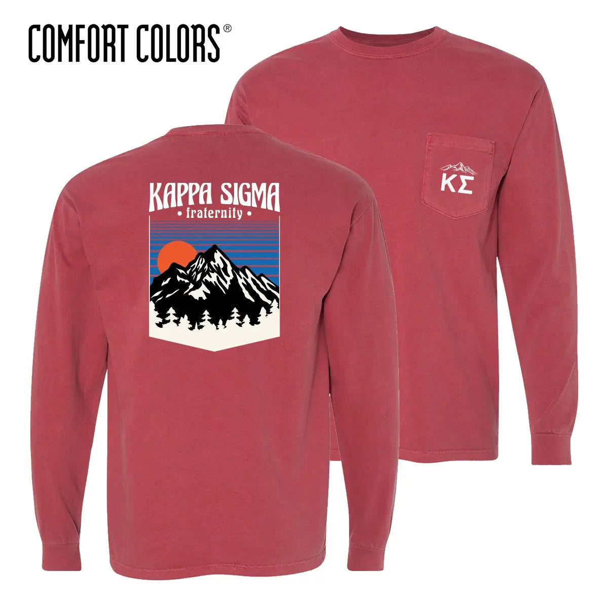 Kappa Sig Comfort Colors Long Sleeve Retro Alpine Tee - Kappa Sigma Official Store