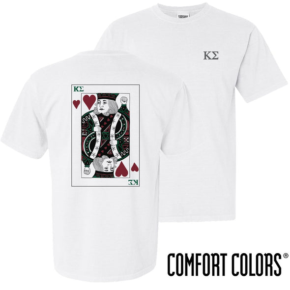 Kappa Sig Comfort Colors White King of Hearts Short Sleeve Tee