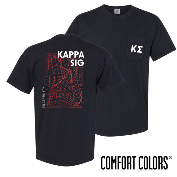 Kappa Sig Comfort Colors Neon Warp Short Sleeve Pocket Tee