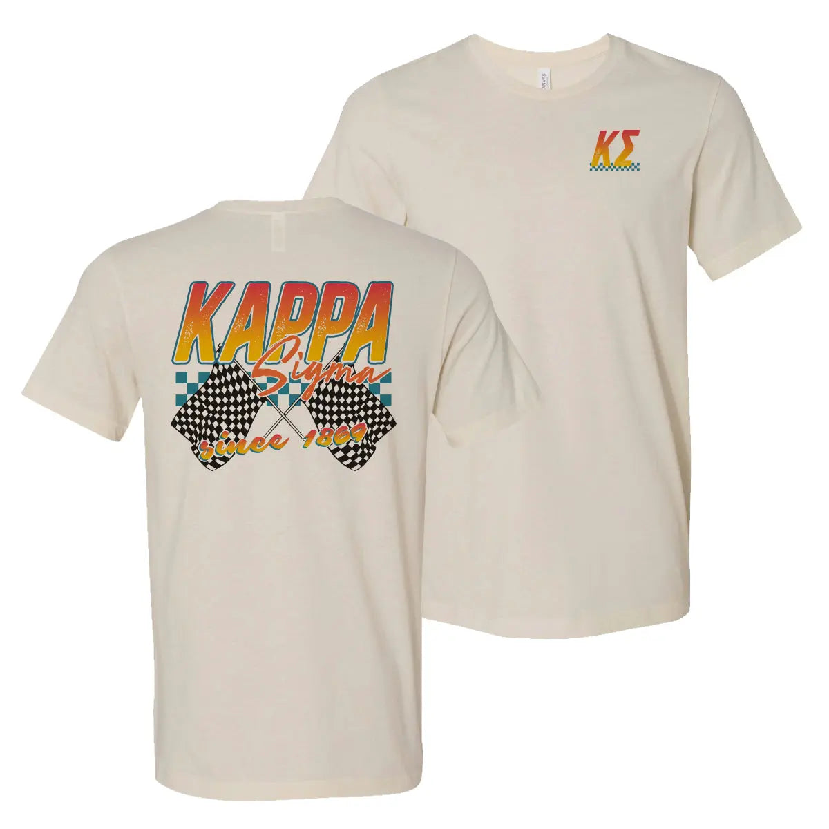 Kappa Sig Natural Raceway Short Sleeve Tee - Kappa Sigma Official Store