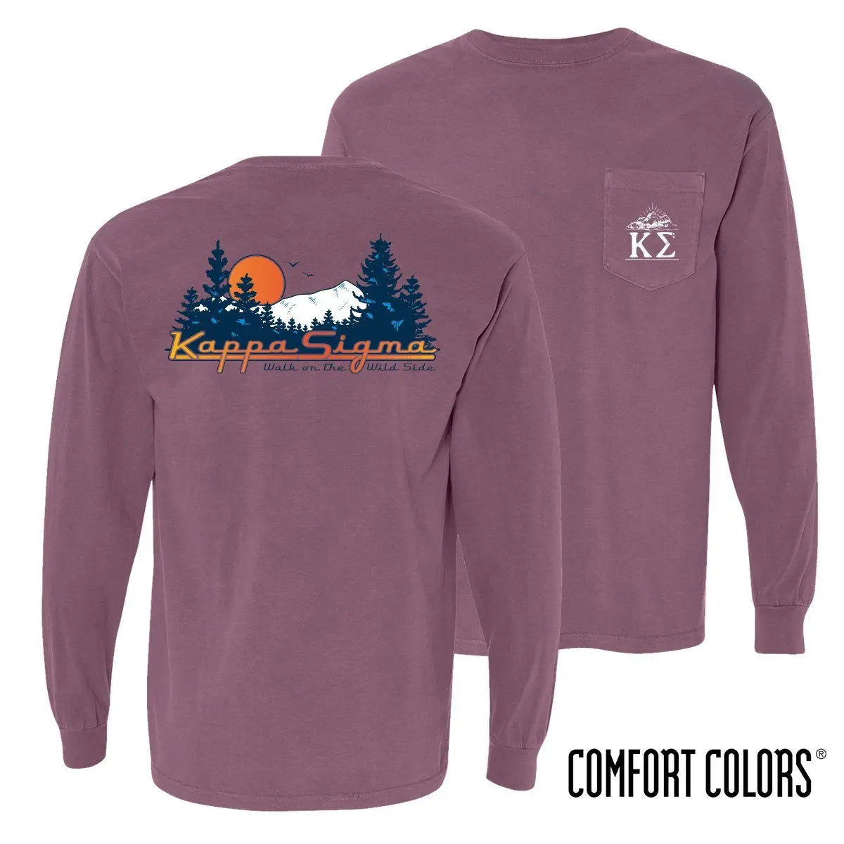 Kappa Sig Comfort Colors Berry Retro Wilderness Long Sleeve Pocket Tee –  Kappa Sigma Official Store