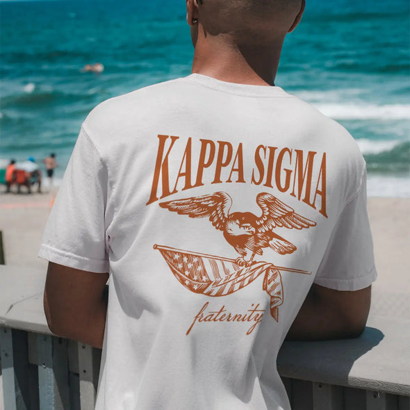 Kappa Sig Comfort Colors Freedom White Short Sleeve Tee