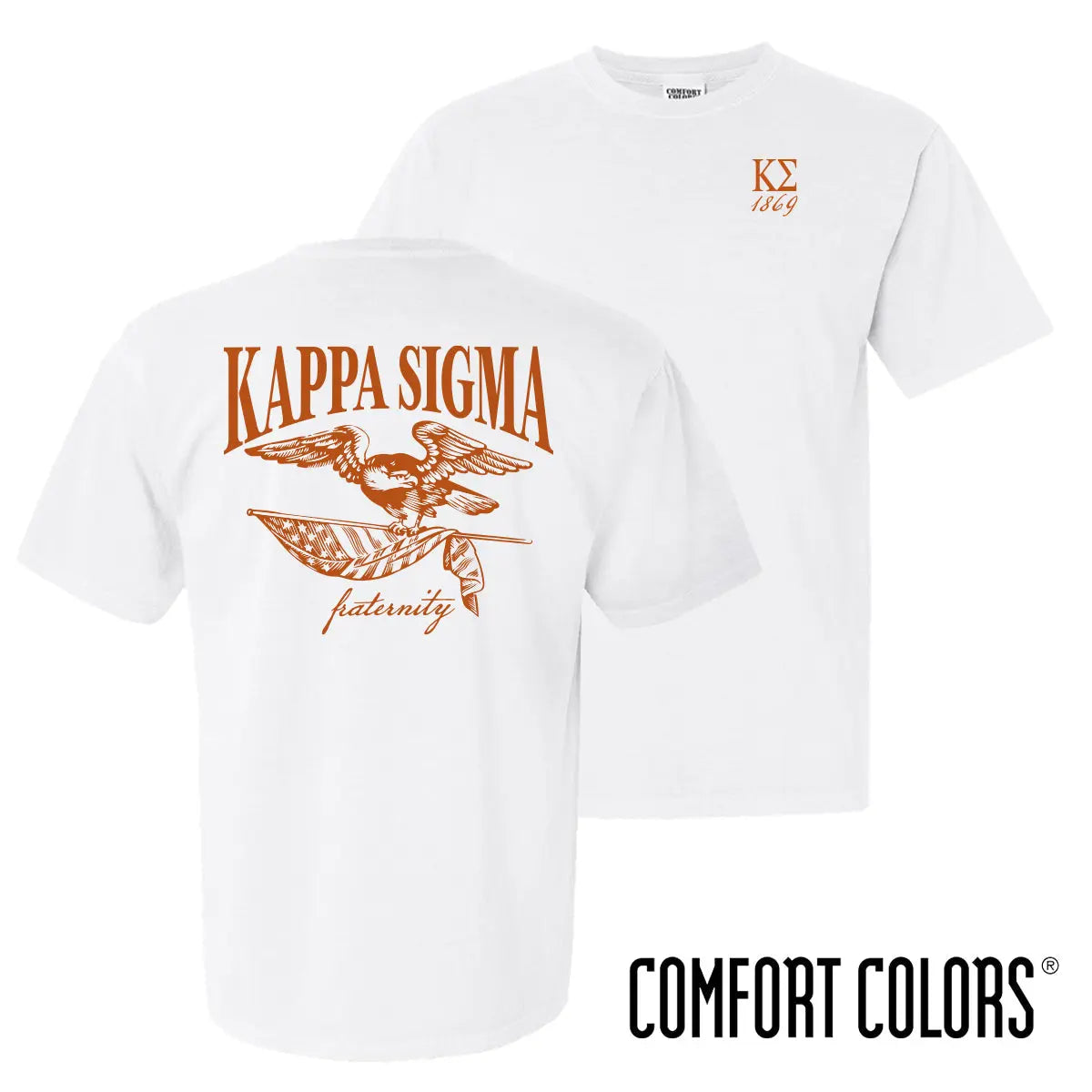 Kappa Sig Comfort Colors Freedom White Short Sleeve Tee - Kappa Sigma Official Store