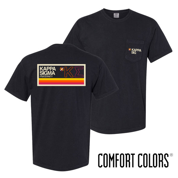 Kappa Sig Comfort Colors Spectrum Black Short Sleeve Pocket Tee