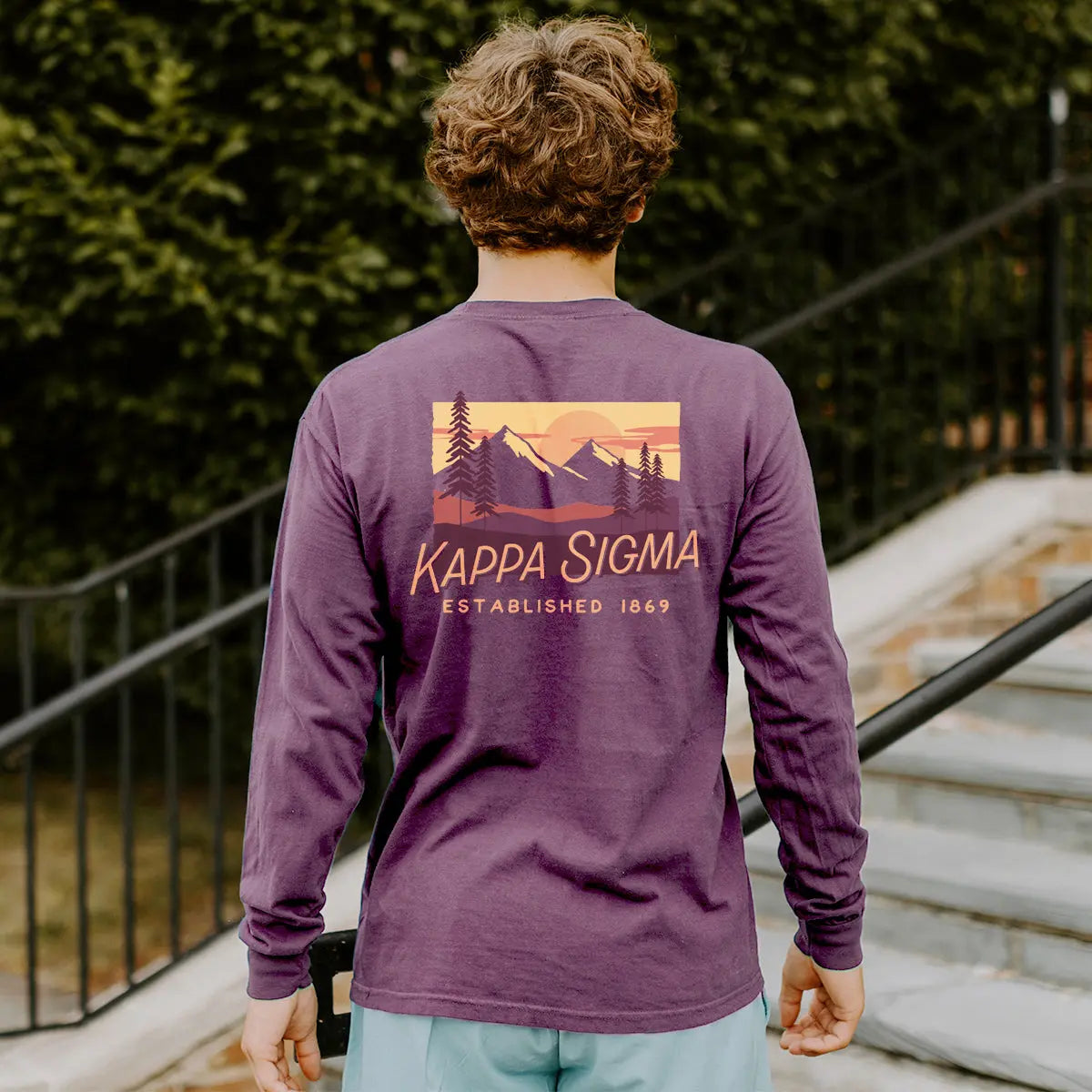 Kappa Sig Comfort Colors Berry Mountain Sunset Long Sleeve Pocket Tee – Sigma Official Store