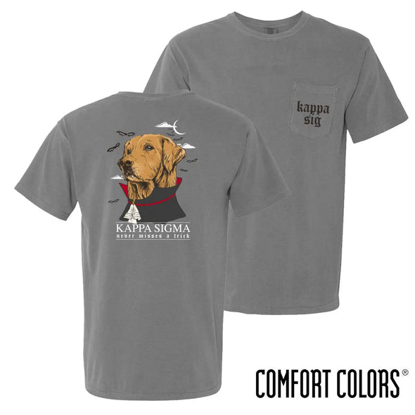Kappa Sig Comfort Colors Vampire Retriever Short Sleeve Pocket Tee