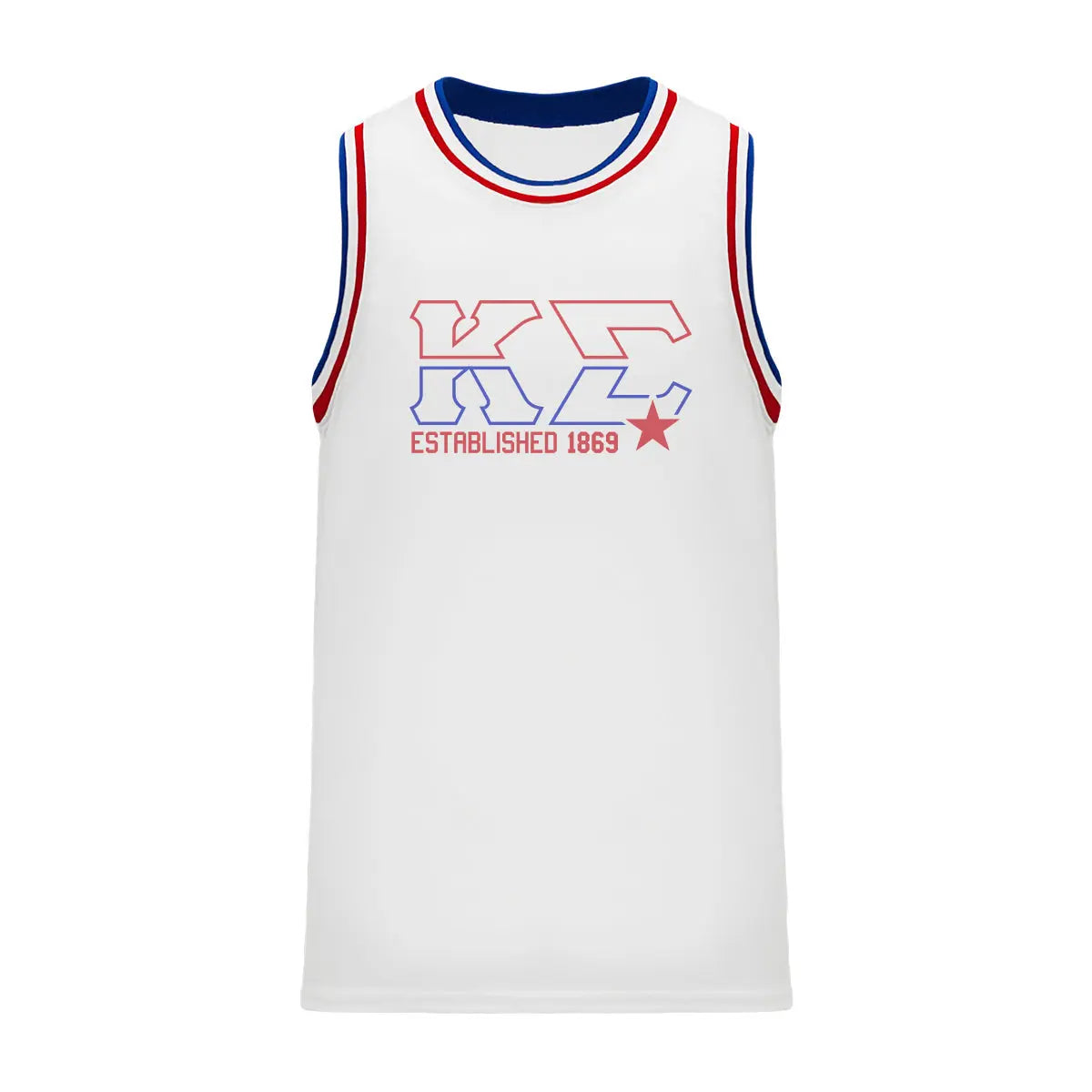 Kappa Sig Retro Block Basketball Jersey - Kappa Sigma Official Store