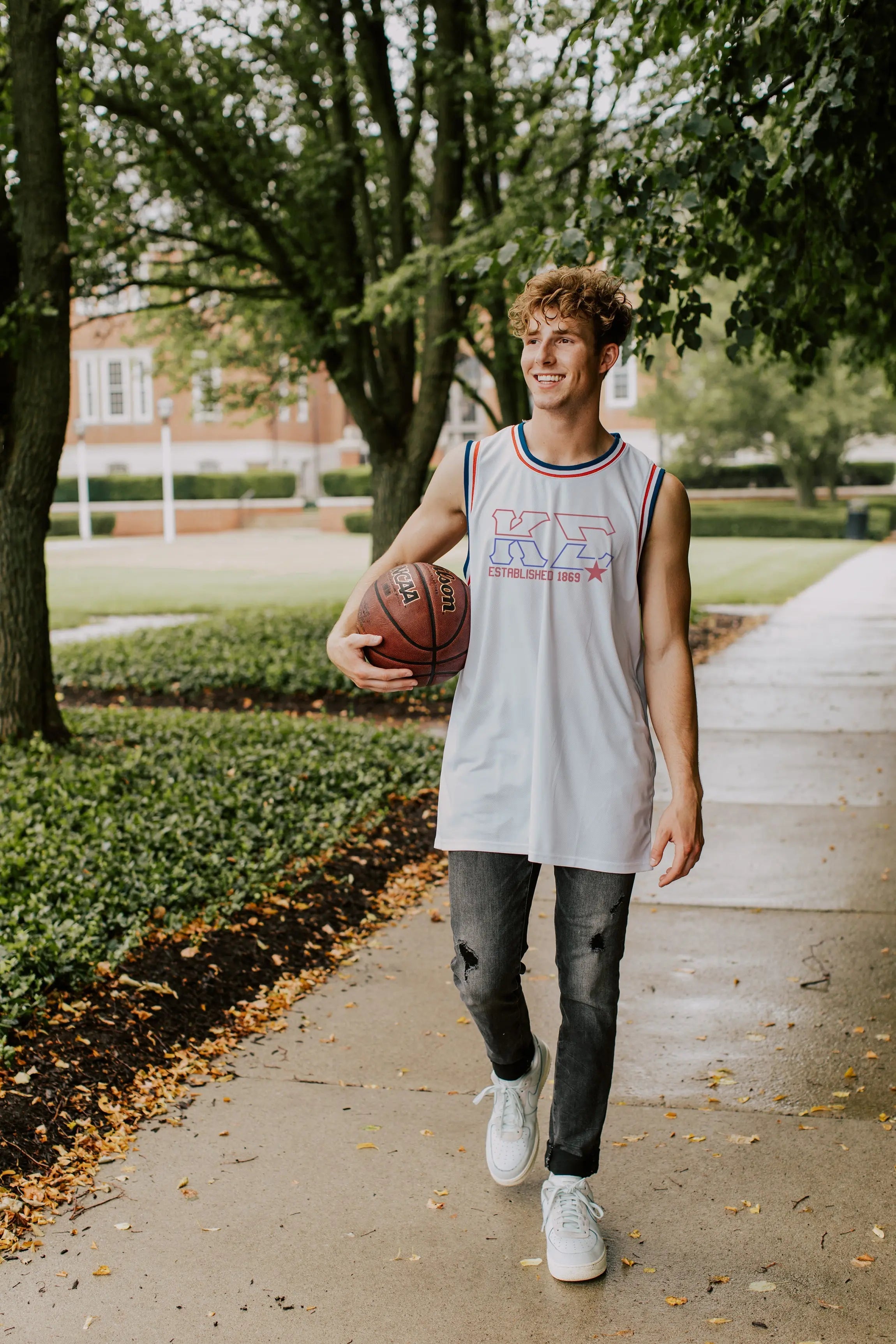 Kappa Sig Retro Block Basketball Jersey - Kappa Sigma Official Store