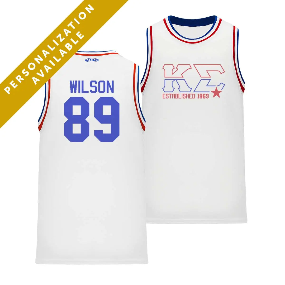 Kappa Sig Retro Block Basketball Jersey - Kappa Sigma Official Store