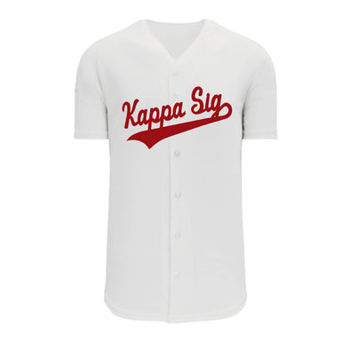Kappa Sig White Mesh Baseball Jersey