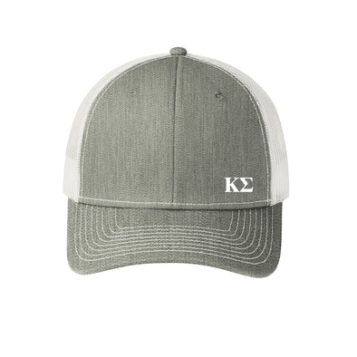 New! Kappa Sig Grey Greek Letter Trucker Hat