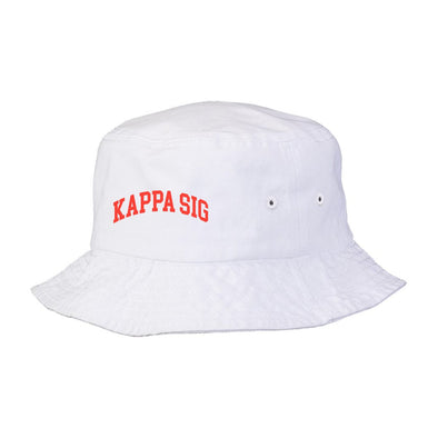 Kappa Sig Title White Bucket Hat