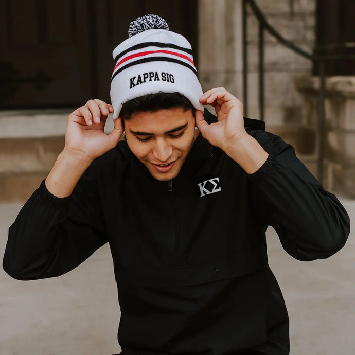 Kappa Sig White Hockey Knit Beanie - Kappa Sigma Official Store