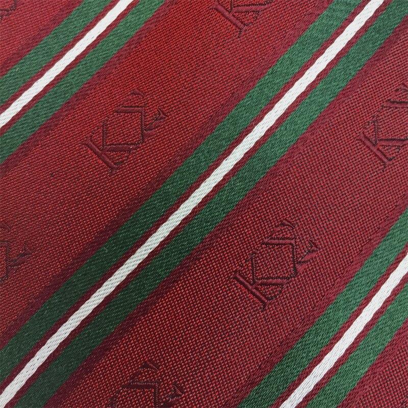 Sale! Kappa Sigma Red and Dark Green Striped Silk Tie