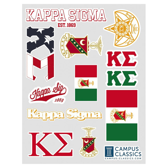 Kappa Sig Classic Sticker Sheet