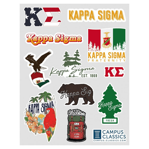 Kappa Sig Graphic Sticker Sheet