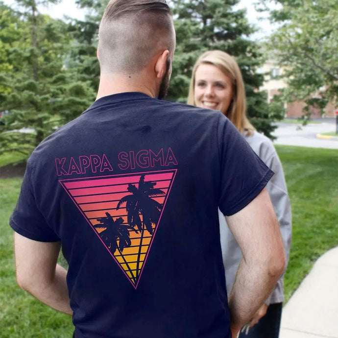 Kappa Sig Comfort Colors Navy Short Sleeve Miami Pocket Tee - Kappa Sigma Official Store