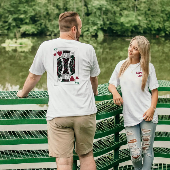 Kappa Sig Comfort Colors White King of Hearts Short Sleeve Tee
