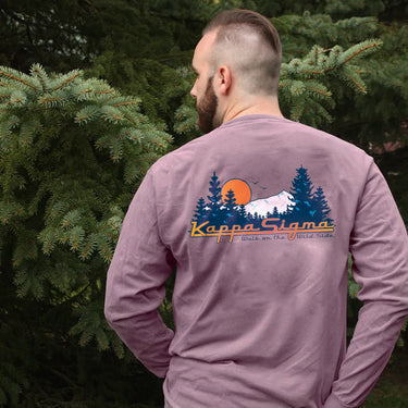 Kappa Sig Comfort Colors Berry Retro Wilderness Long Sleeve Pocket Tee - Kappa Sigma Official Store