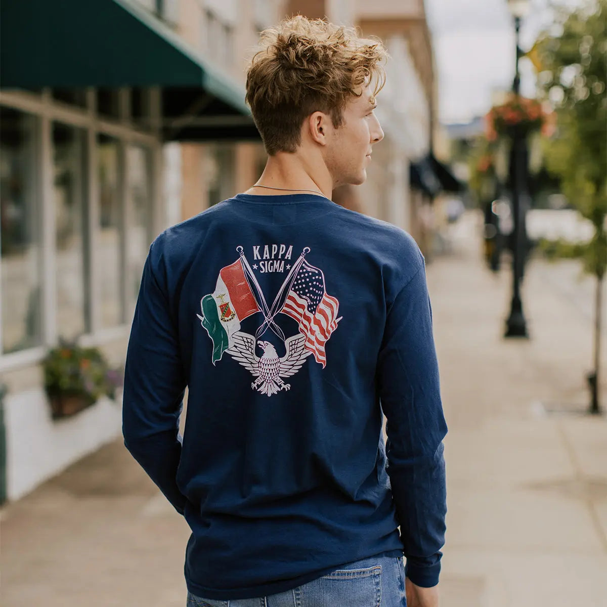 Kappa Sig Comfort Colors Long Sleeve Navy Patriot tee – Kappa Sigma  Official Store