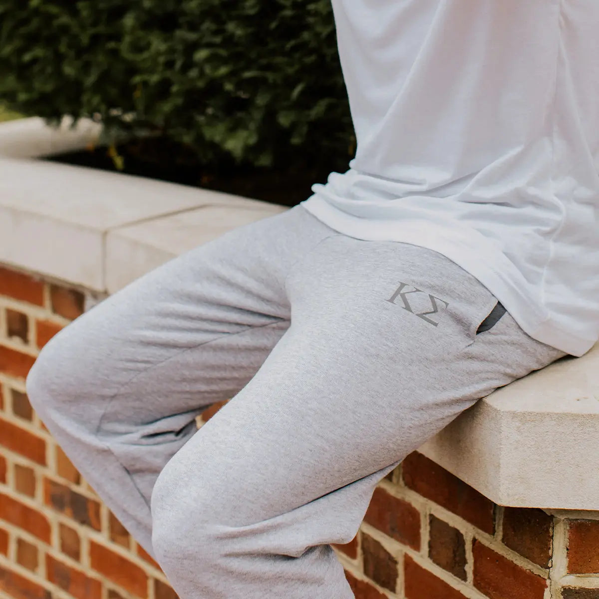 Kappa Sig Heather Grey Contrast Joggers - Kappa Sigma Official Store