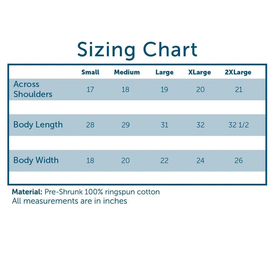 Comfort Colors Size Chart