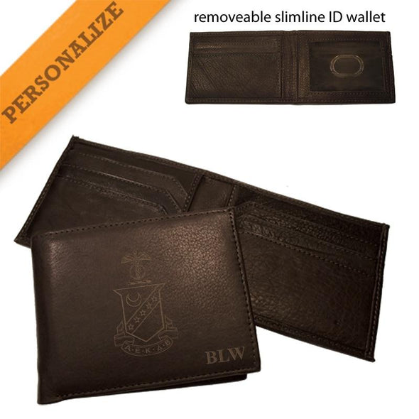 Sale! Kappa Sig Personalized Leather Crest Wallet